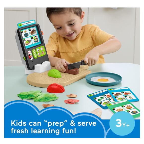 Fisher-Price Preschool Kitchen Playset Laugh & Learn 30-Piece Pretend Cooking - Picture 2 of 5